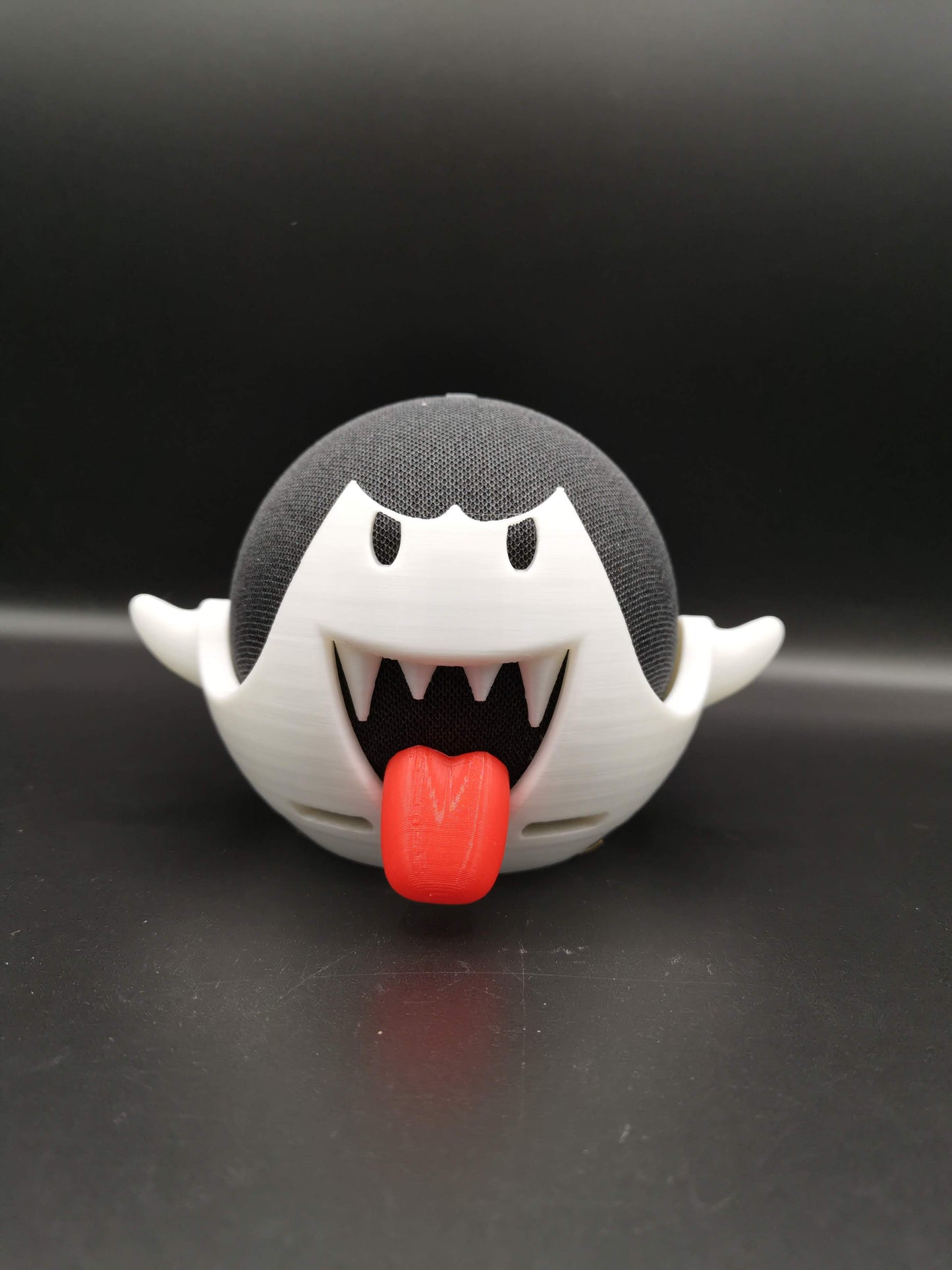 Alexa Echo Boo holder with echo inside from the front