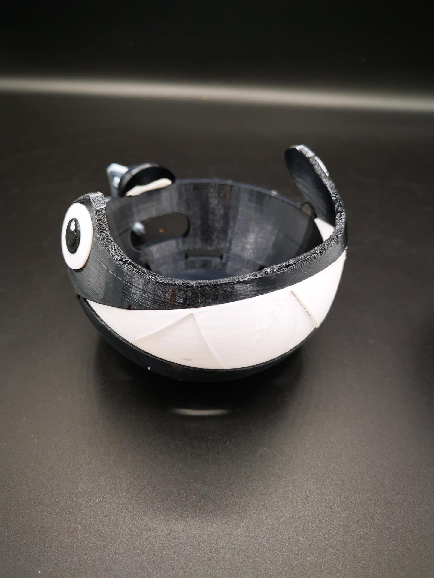 Chain Chomp Alexa Echo holder without Alexa Echo from front side angle