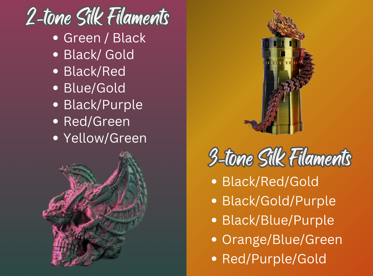 Crystal Dragon – Articulated fidget toy in various multi-tone colours
