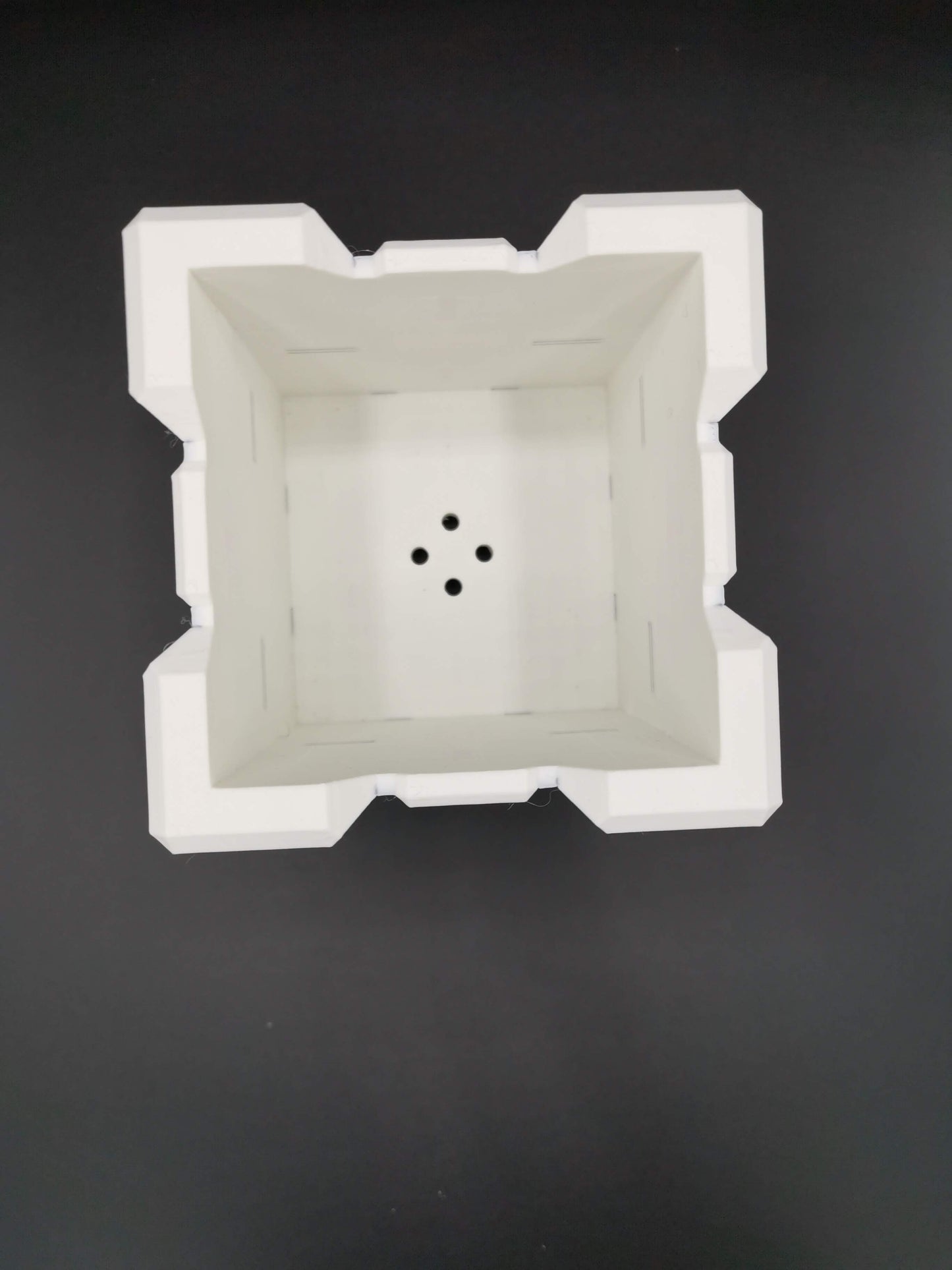 Companion Cube Portal planter drainage holes