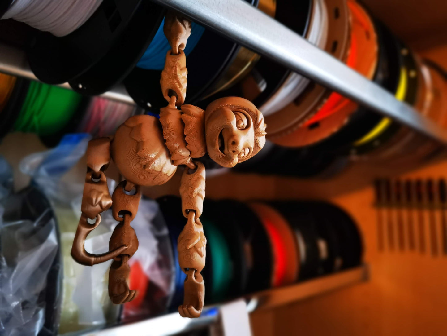 Cute Flexi Sloth fidget Desk toy with decorative tree branch