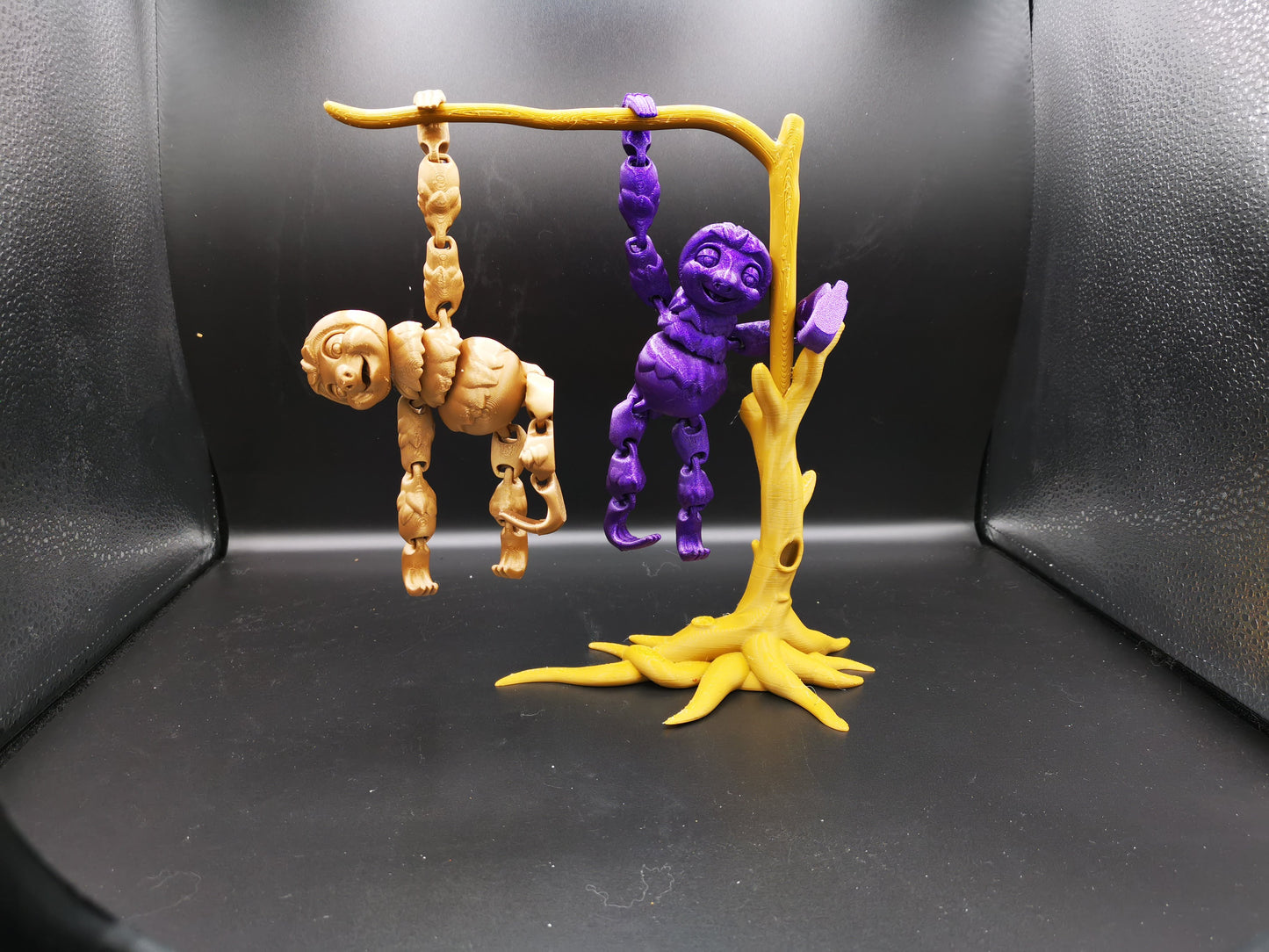 Cute Flexi Sloth fidget Desk toy with decorative tree branch
