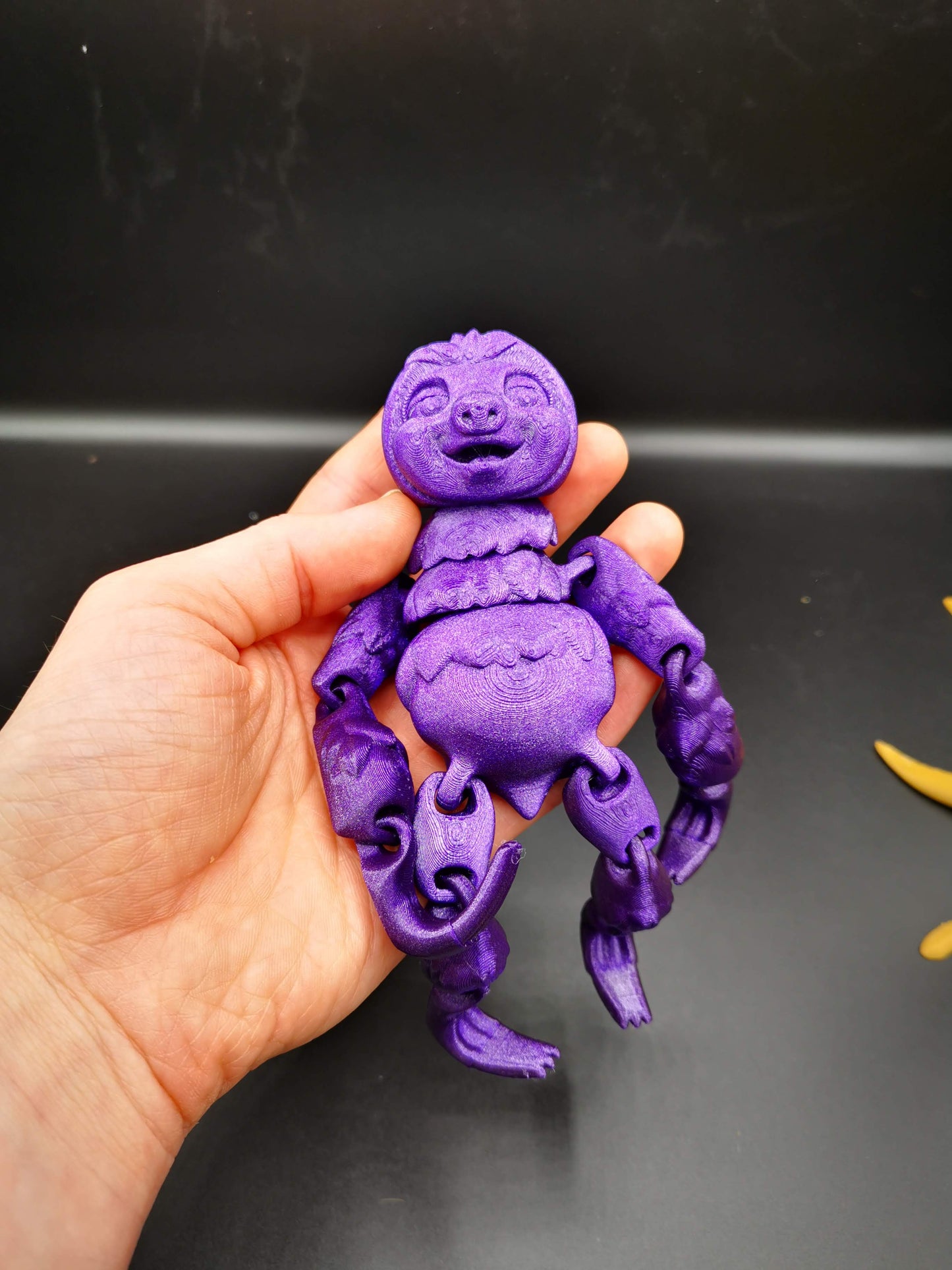 Cute Flexi Sloth fidget Desk toy with decorative tree branch