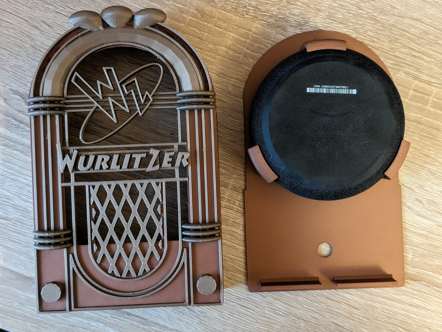 Inside of Jukebox cover for Alexa Echo