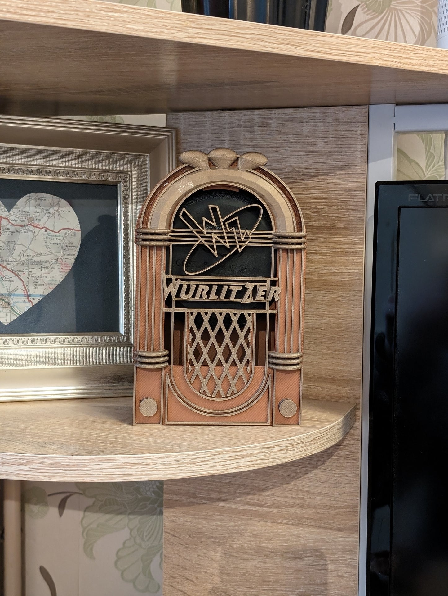 Jukebox cover for Alexa Echo from the front