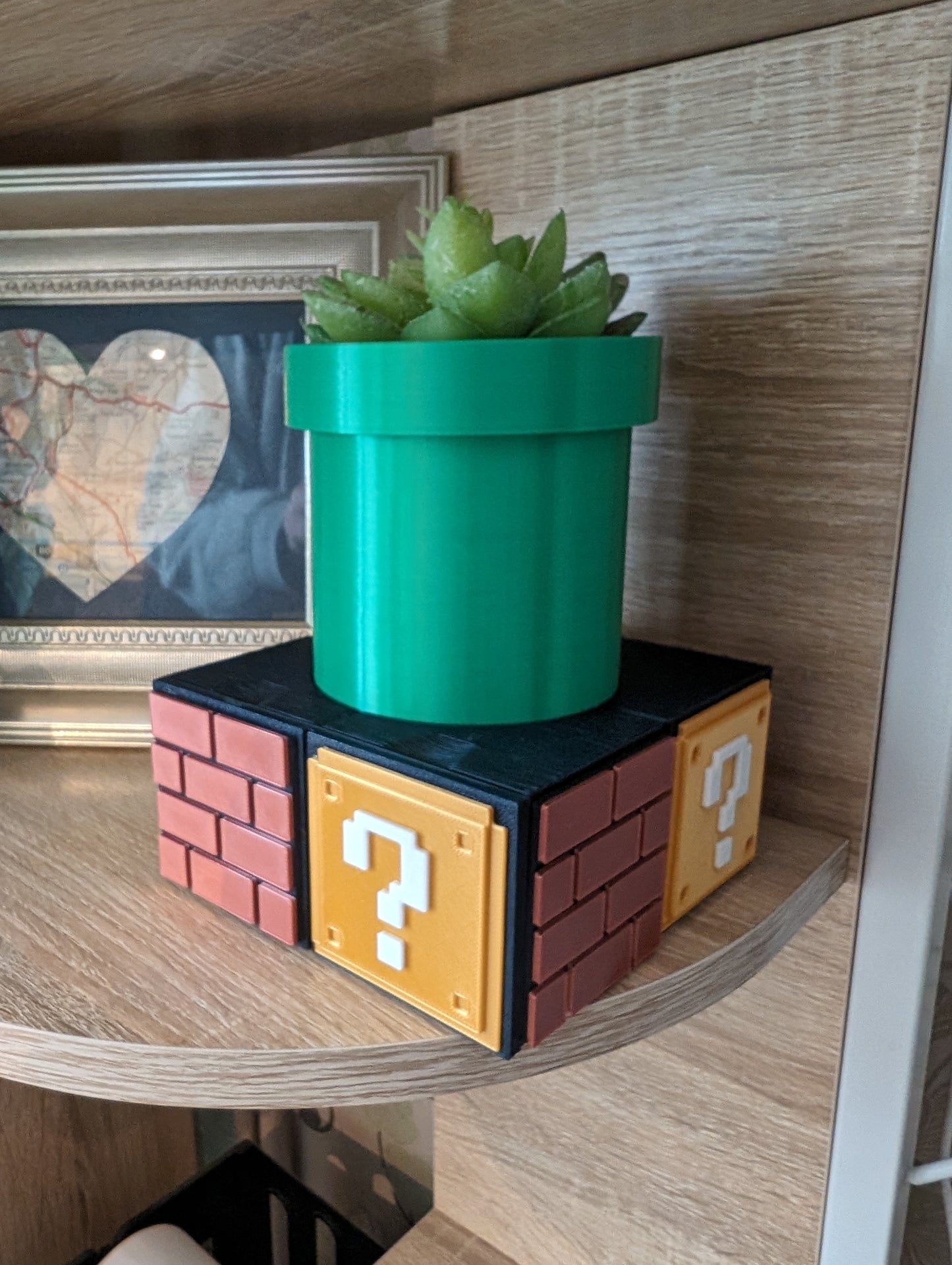 Mario desk organiser from an angle