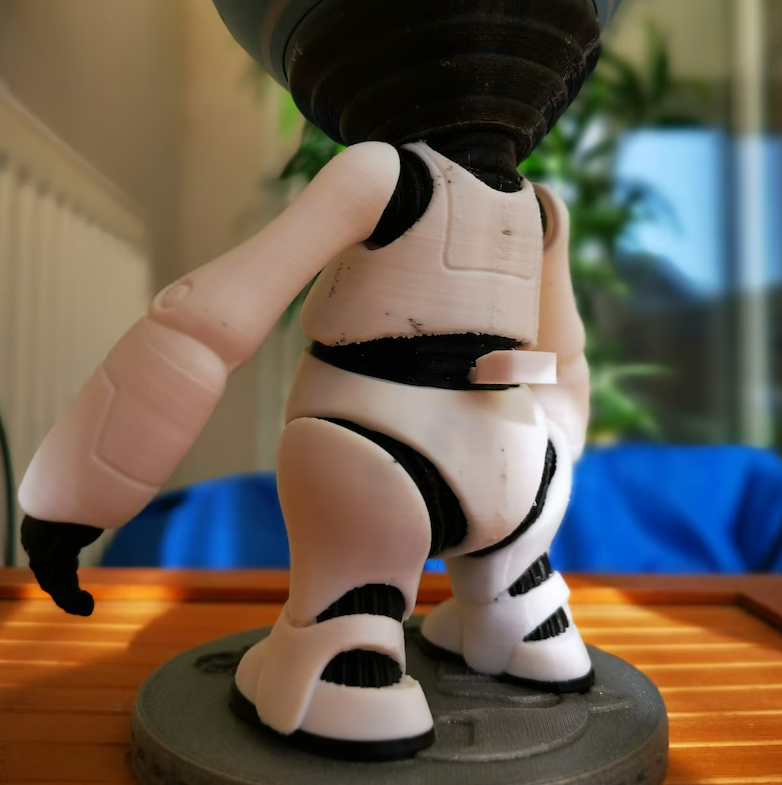 Marvin the Android Alexa Echo holder from back side angle