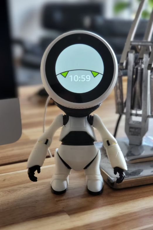 Marvin the Android Alexa Echo holder with Alexa display mode