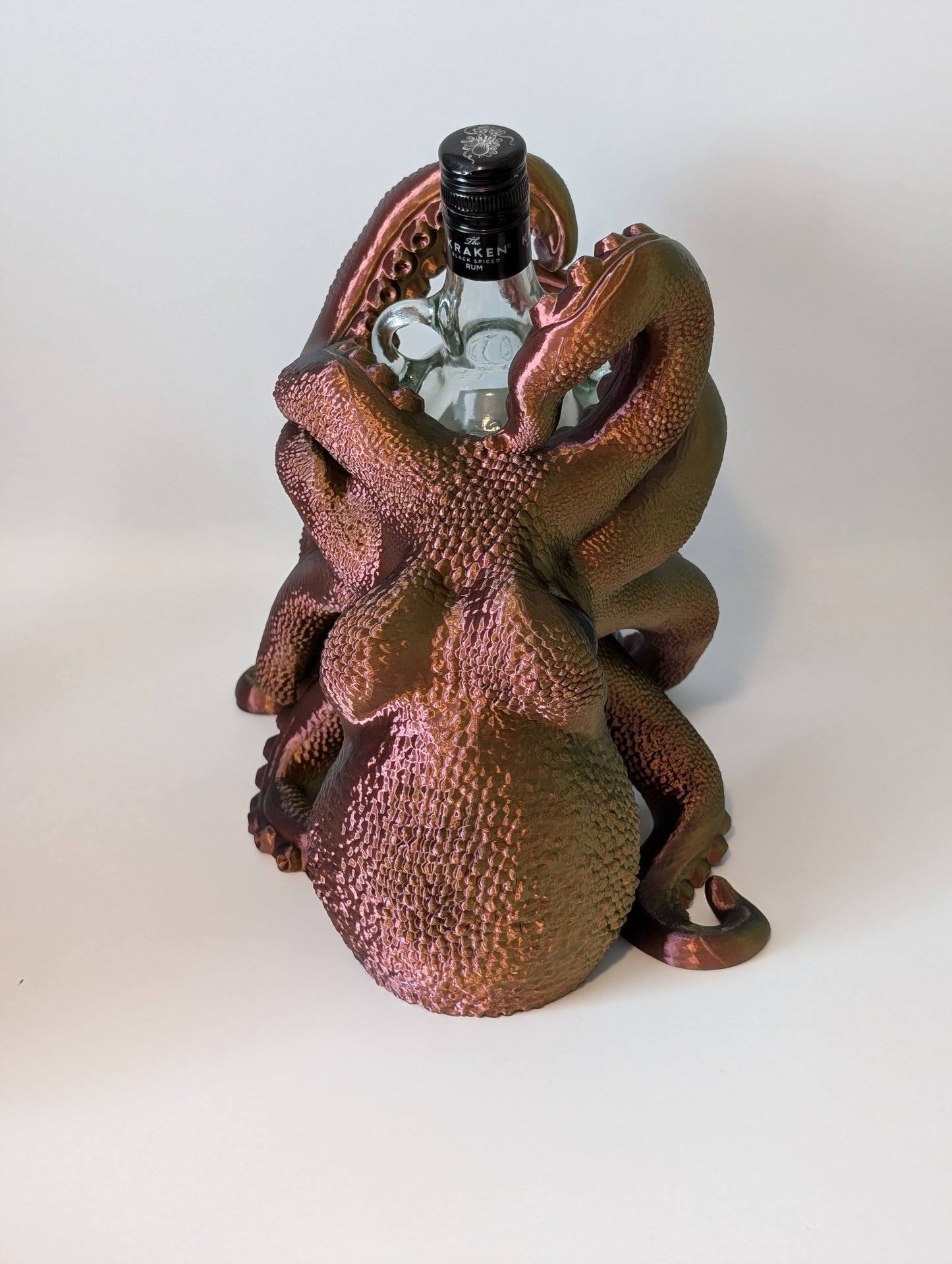 Octopus Rum Bottle Holder – Home bar decor for spirits, wine and smaller bottles