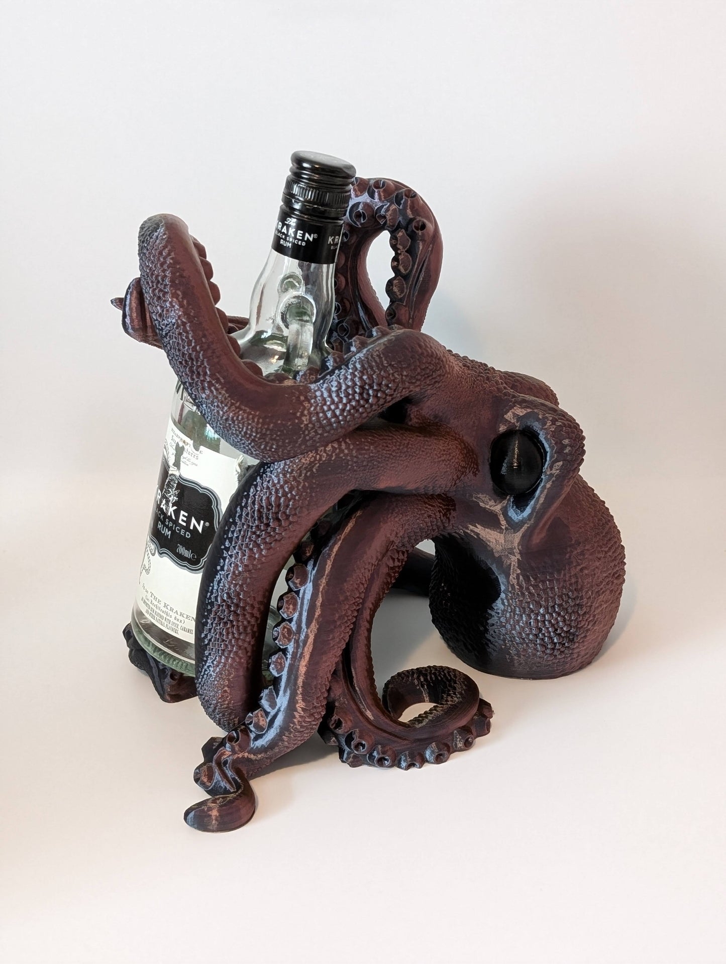 Octopus Rum Bottle Holder – Home bar decor for spirits, wine and smaller bottles