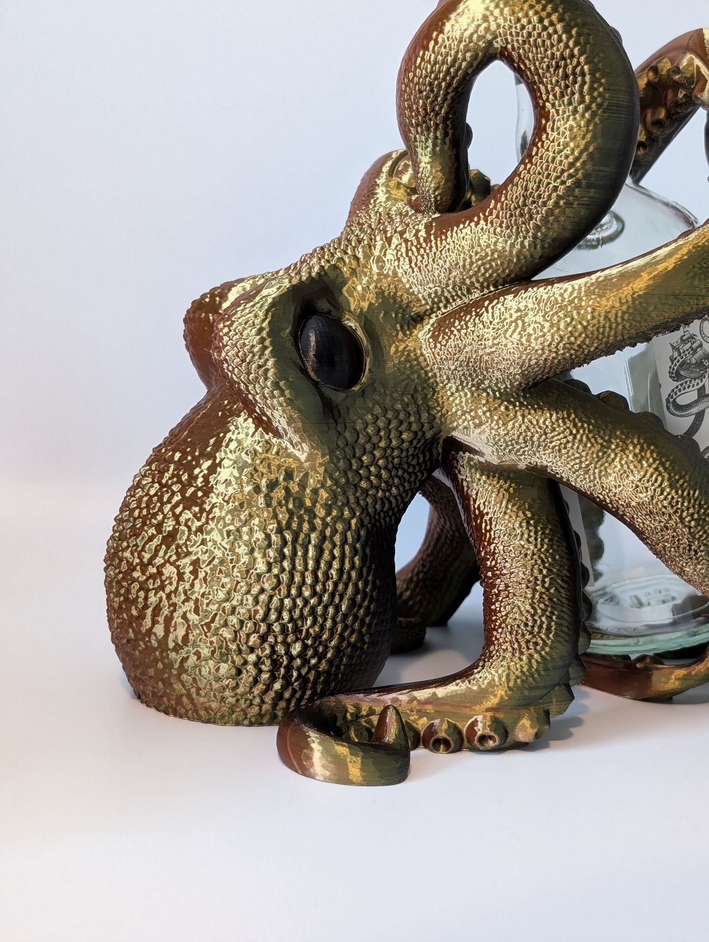 Octopus Rum Bottle Holder – Home bar decor for spirits, wine and smaller bottles