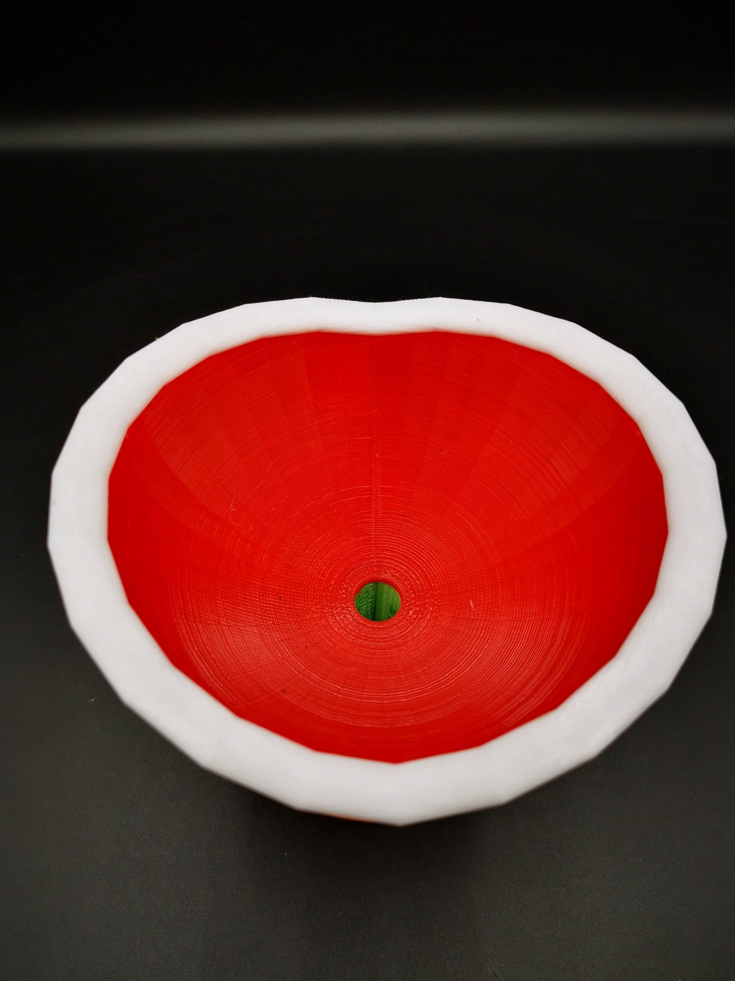 Petey Piranha planter drainage hole