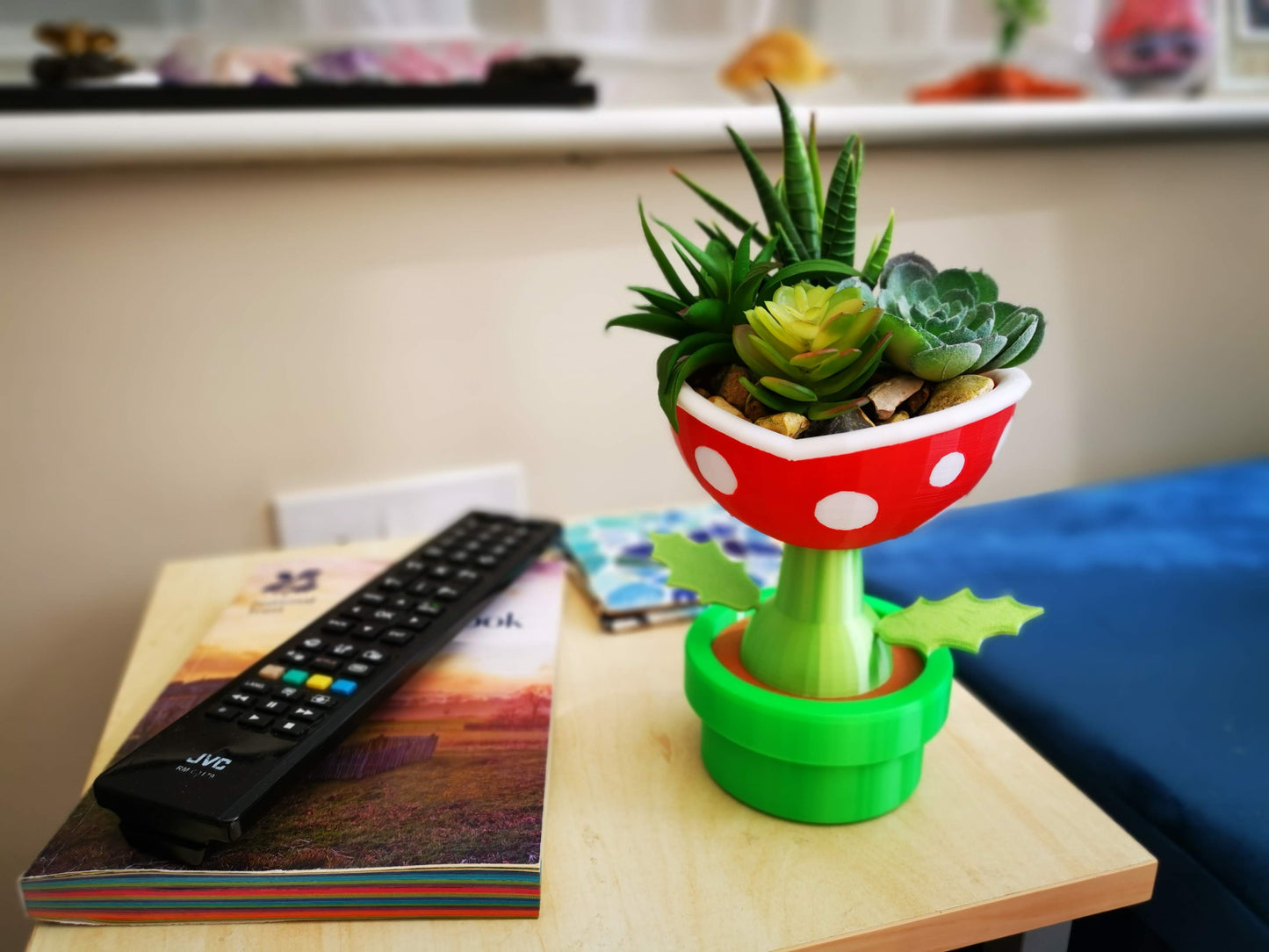 Petey Piranha planter indoors