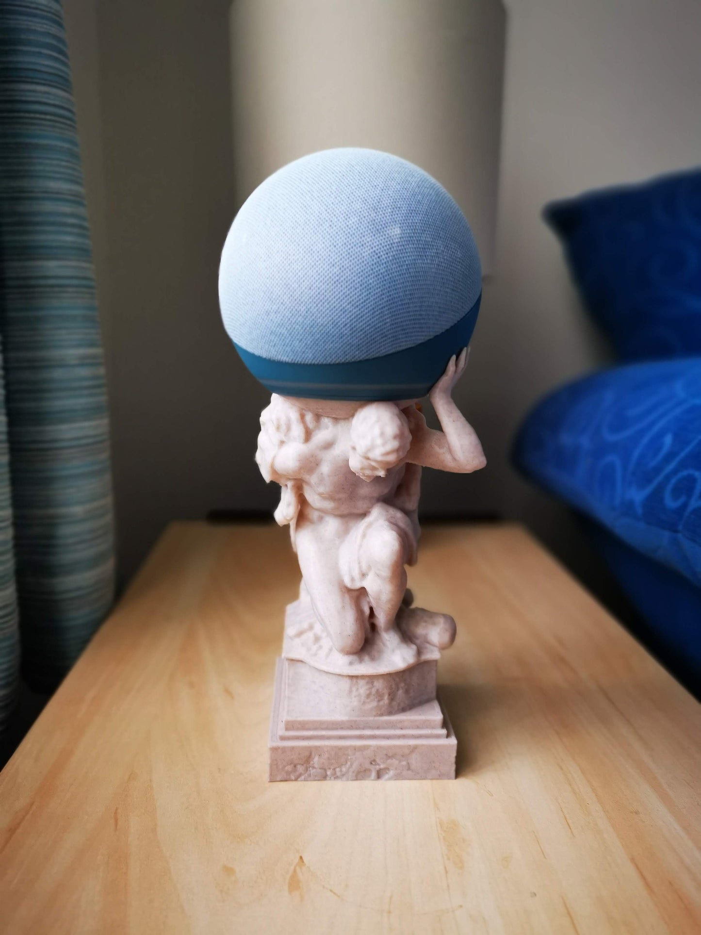 Alexa Echo & Echo Dot 4th/5th gen. stand - Hercules / Atlas statue | Desk mount holder for Amazon echo speaker generation 4/5