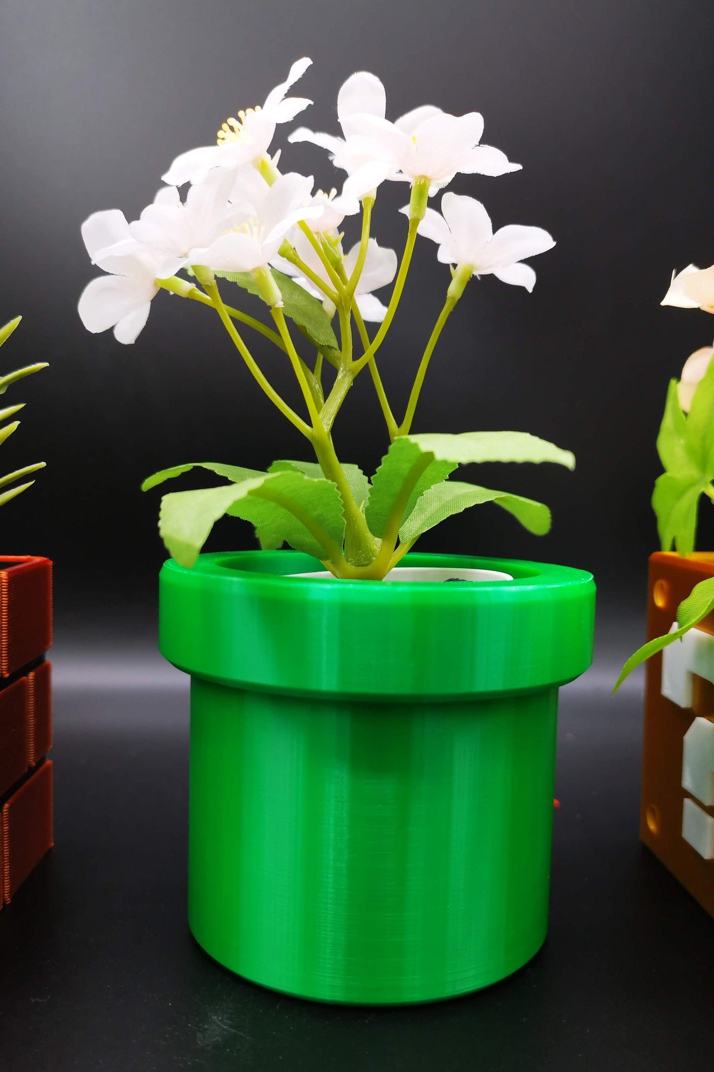 Super Mario planter set - Various sizes! / Super Mario flower plant pot / housewarming gift for new home / Gaming room home decor / desk pot