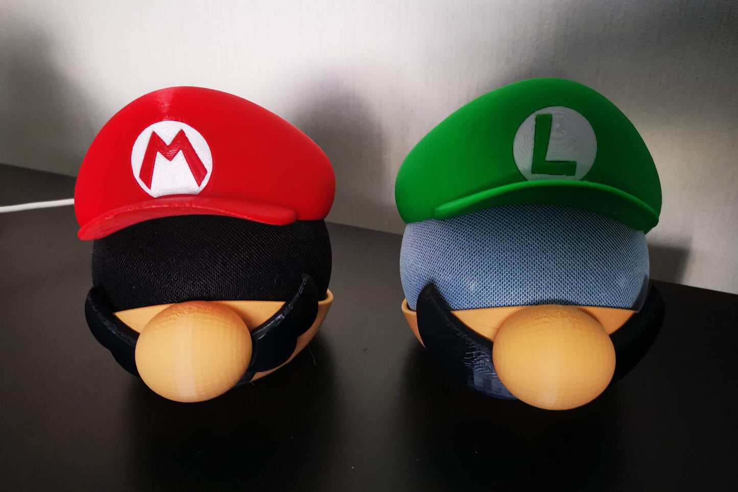 Mario and Luigi Alexa Echo & Echo Dot 4th/5th gen. stand / Super Mario theme holder for Amazon echo speaker generation 4 and 5