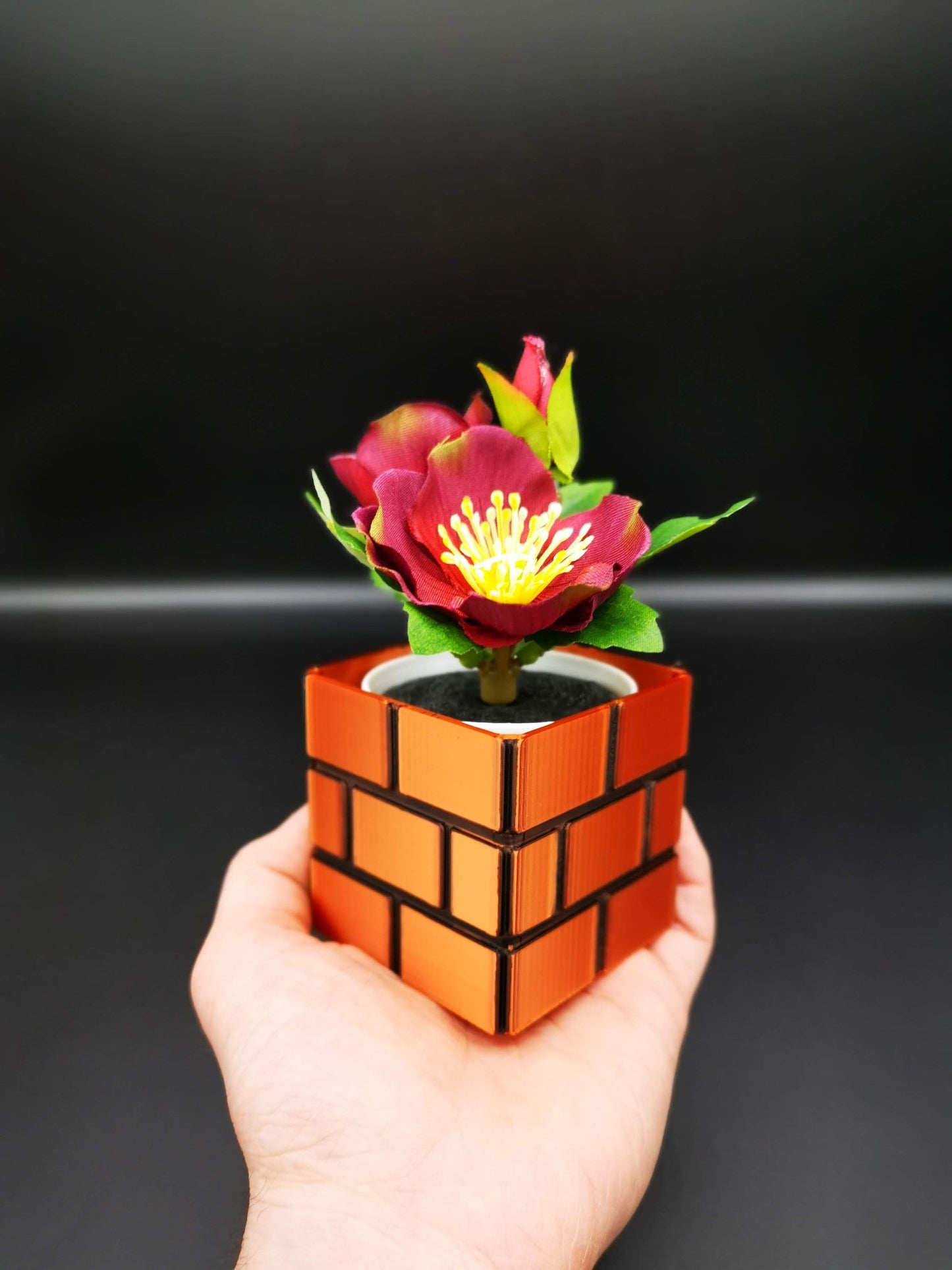 Super Mario planter set - Various sizes! / Super Mario flower plant pot / housewarming gift for new home / Gaming room home decor / desk pot