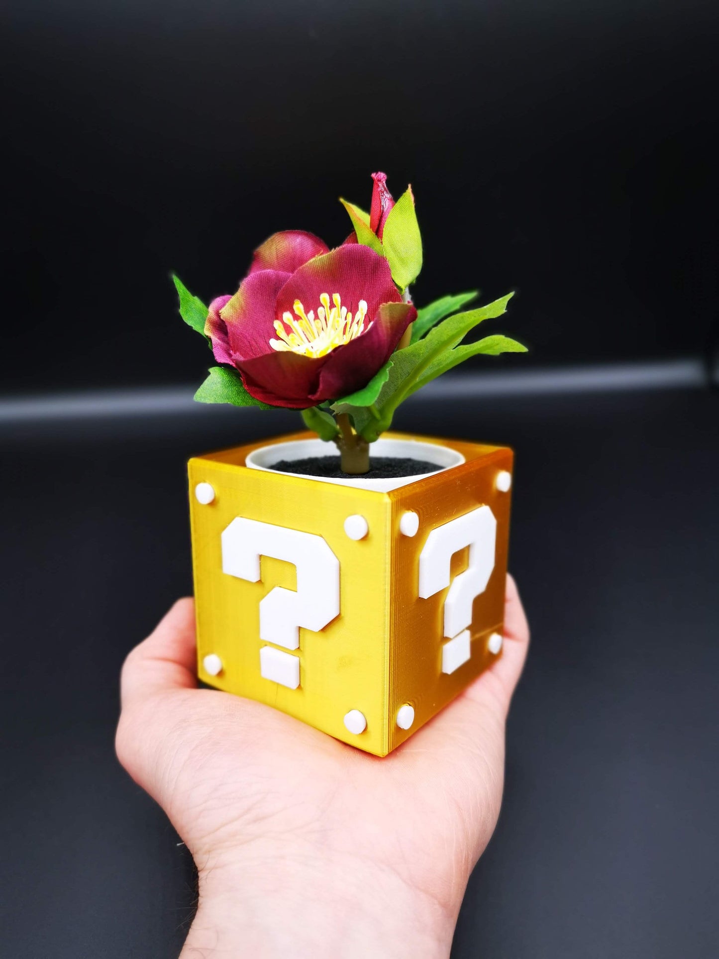 Super Mario planter set - Various sizes! / Super Mario flower plant pot / housewarming gift for new home / Gaming room home decor / desk pot