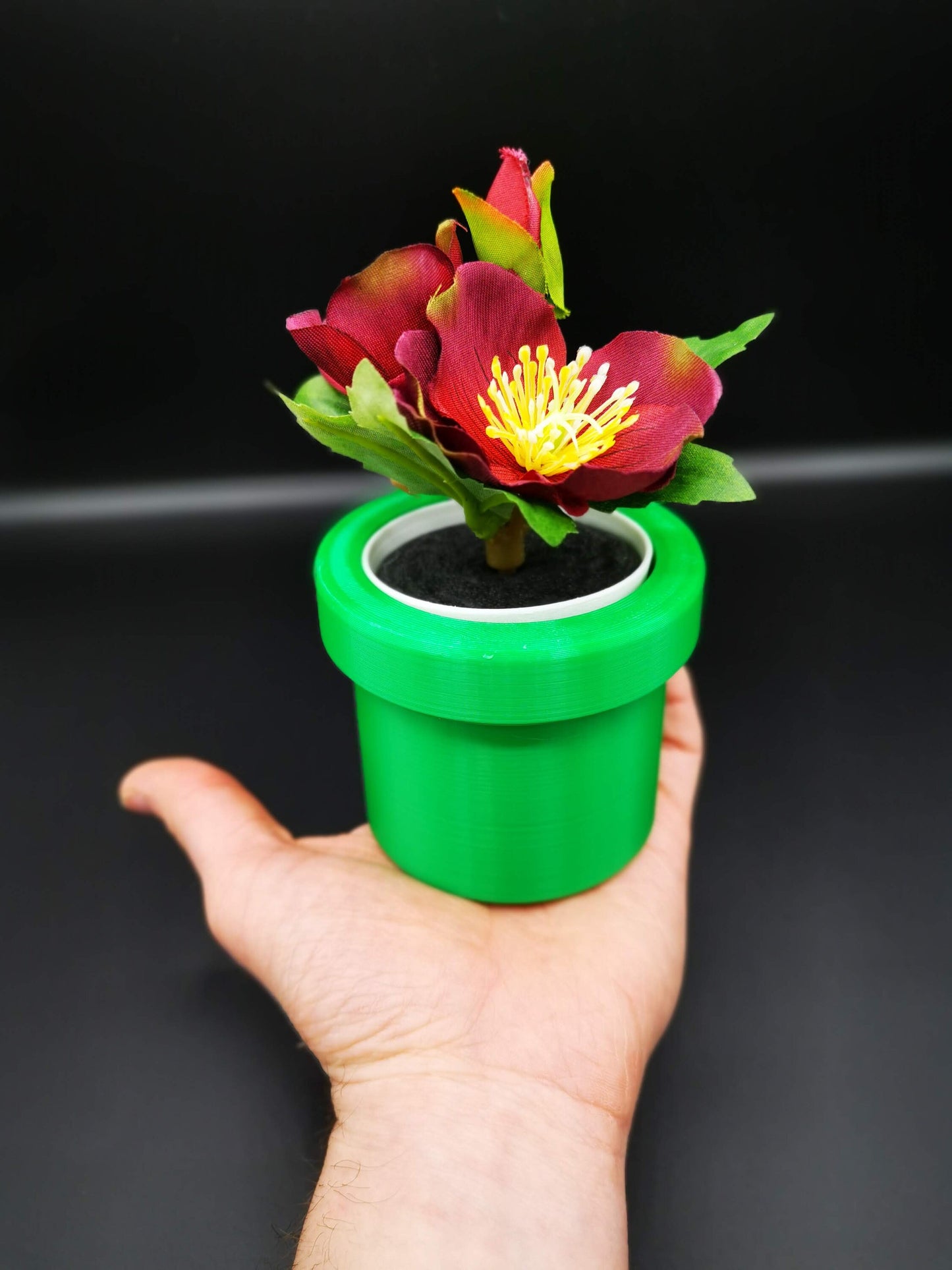 Super Mario planter set - Various sizes! / Super Mario flower plant pot / housewarming gift for new home / Gaming room home decor / desk pot