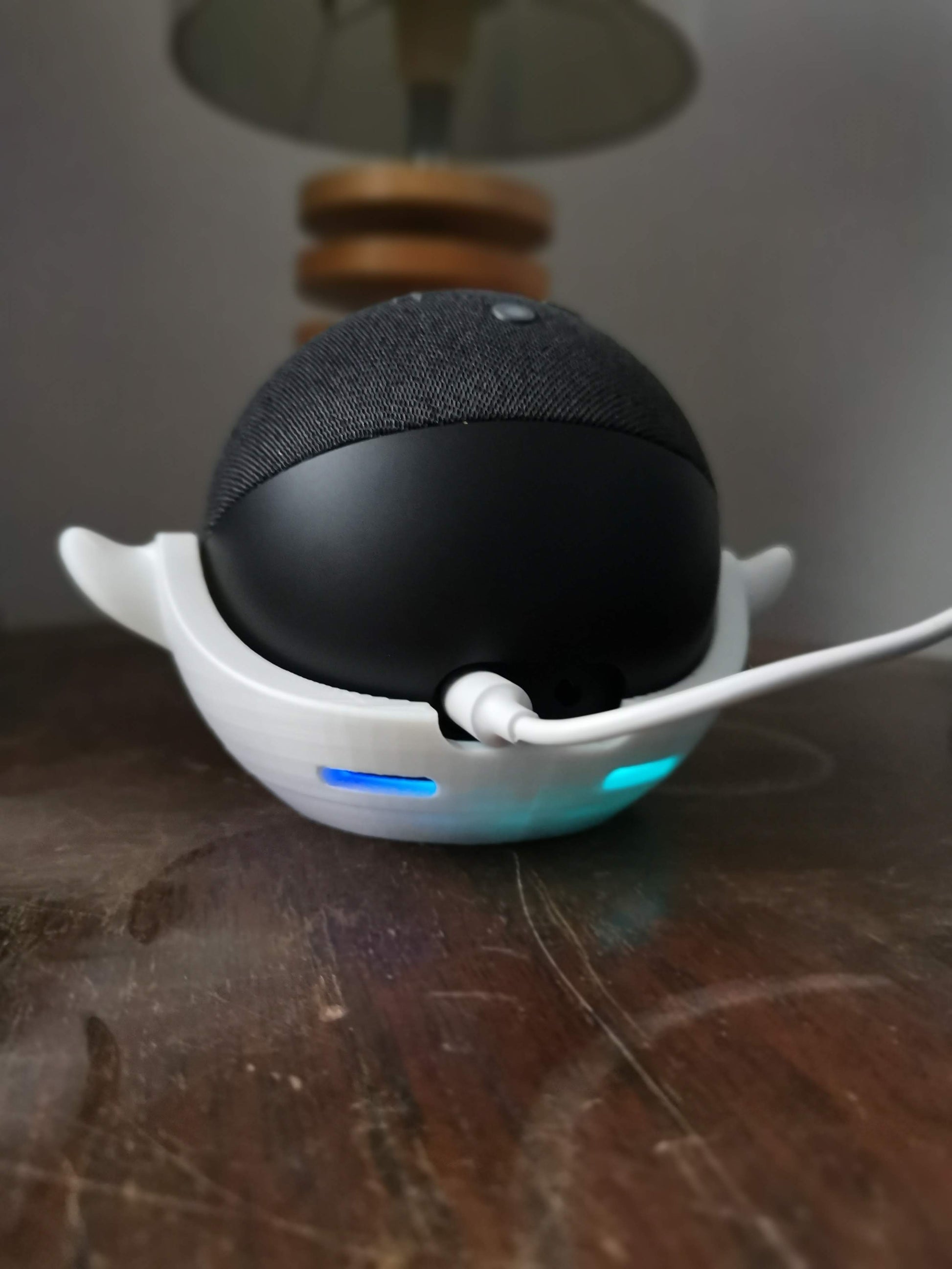 Alexa Echo Boo holder with echo inside from the back