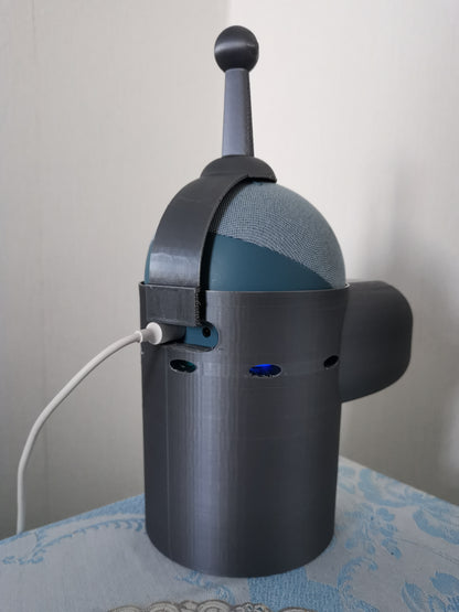 Bender Alexa Echo holder from the back (traditional colours)