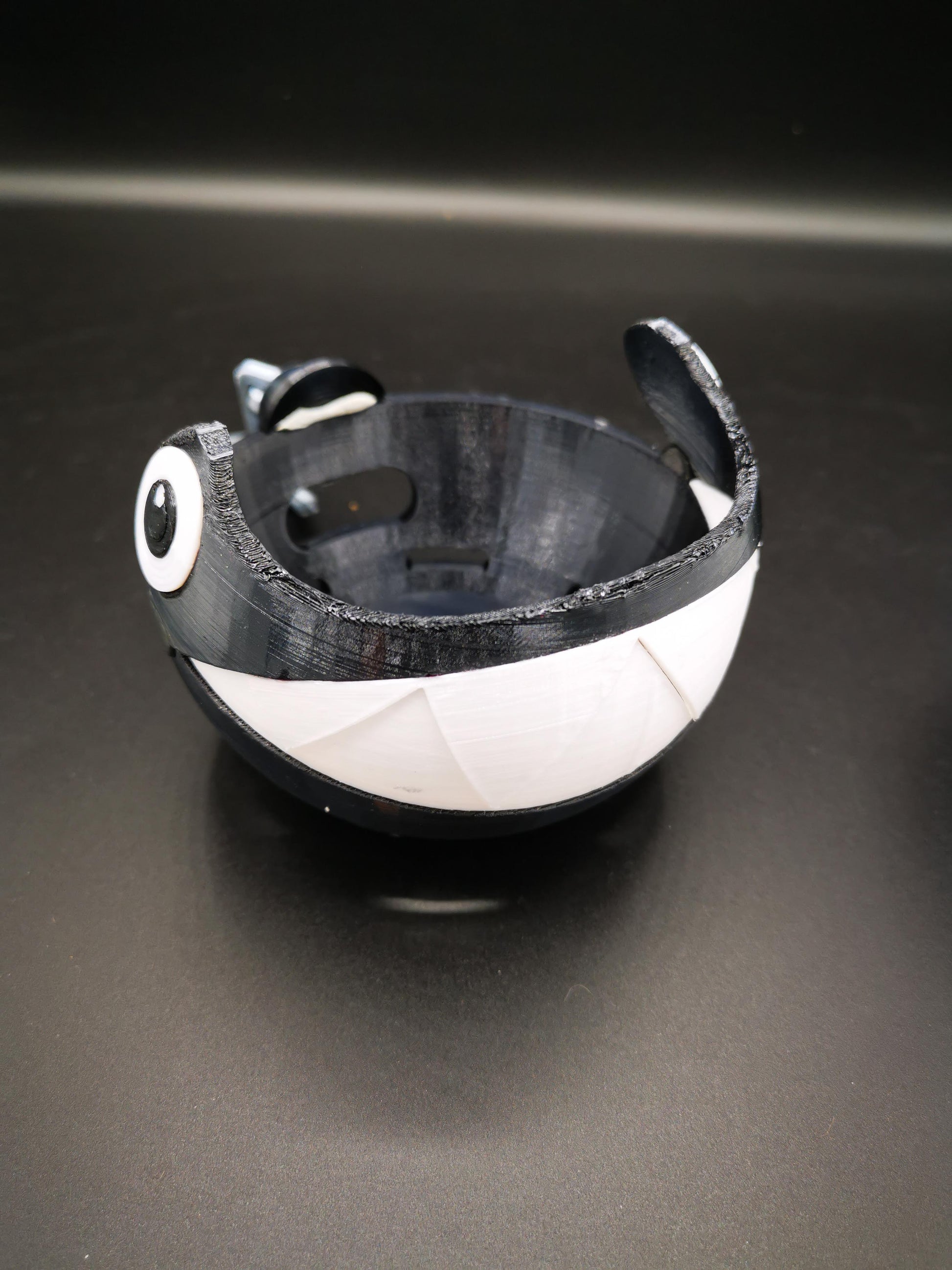 Chain Chomp Alexa Echo holder without Alexa Echo from front side angle