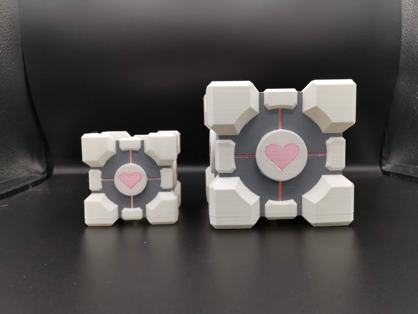 Companion Cube Portal planters in two sizes