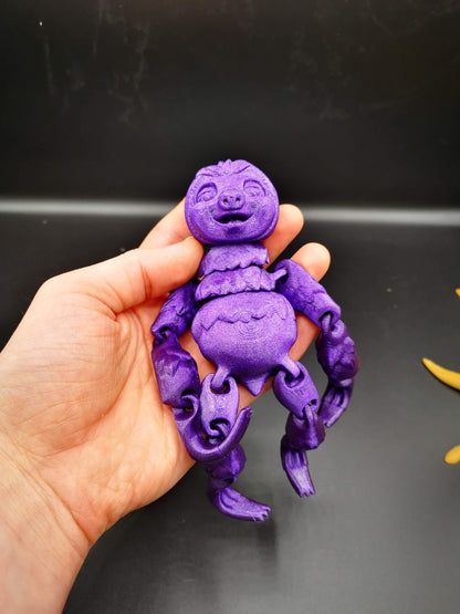 Cute Flexi Sloth fidget Desk toy with decorative tree branch