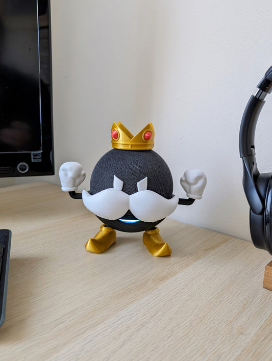 King Bomb-omb Alexa Echo holder on desk