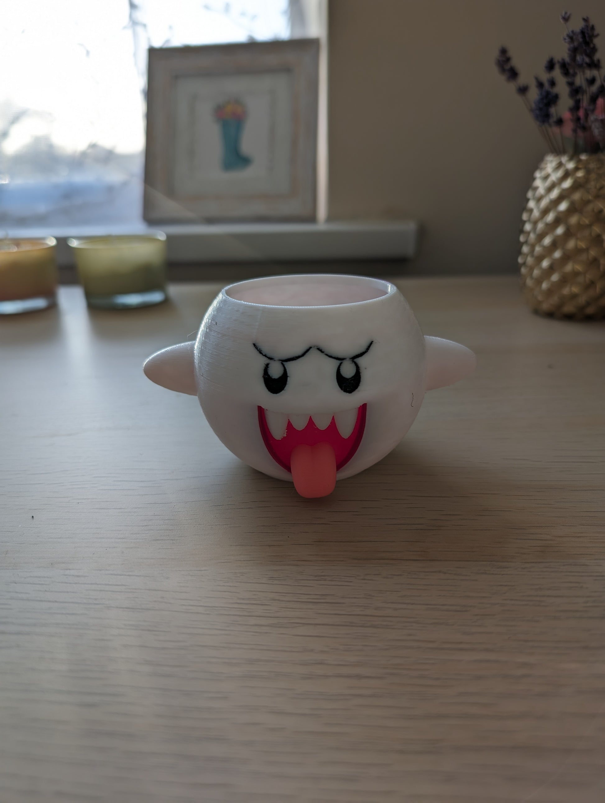Mario Boo planter from the front