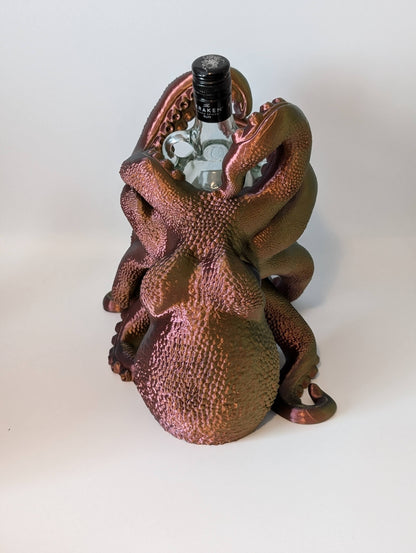 Octopus Rum Bottle Holder – Home bar decor for spirits, wine and smaller bottles