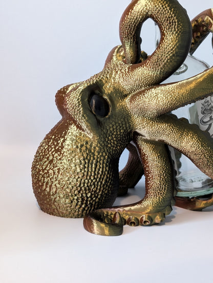 Octopus Rum Bottle Holder – Home bar decor for spirits, wine and smaller bottles