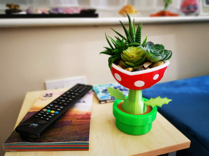 Petey Piranha planter indoors