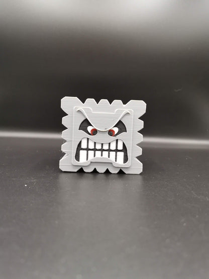 Thwomp Mario planter without plant