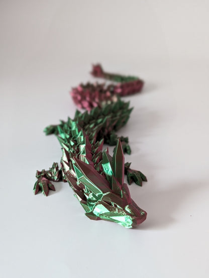 Crystal Dragon – articulated 3D printed dragon, product photo 2 of 7