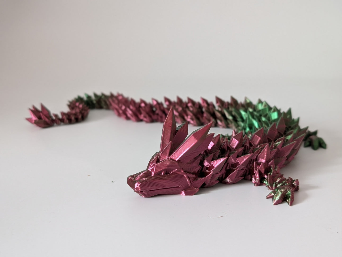Crystal Dragon – articulated 3D printed dragon, product photo 3 of 7