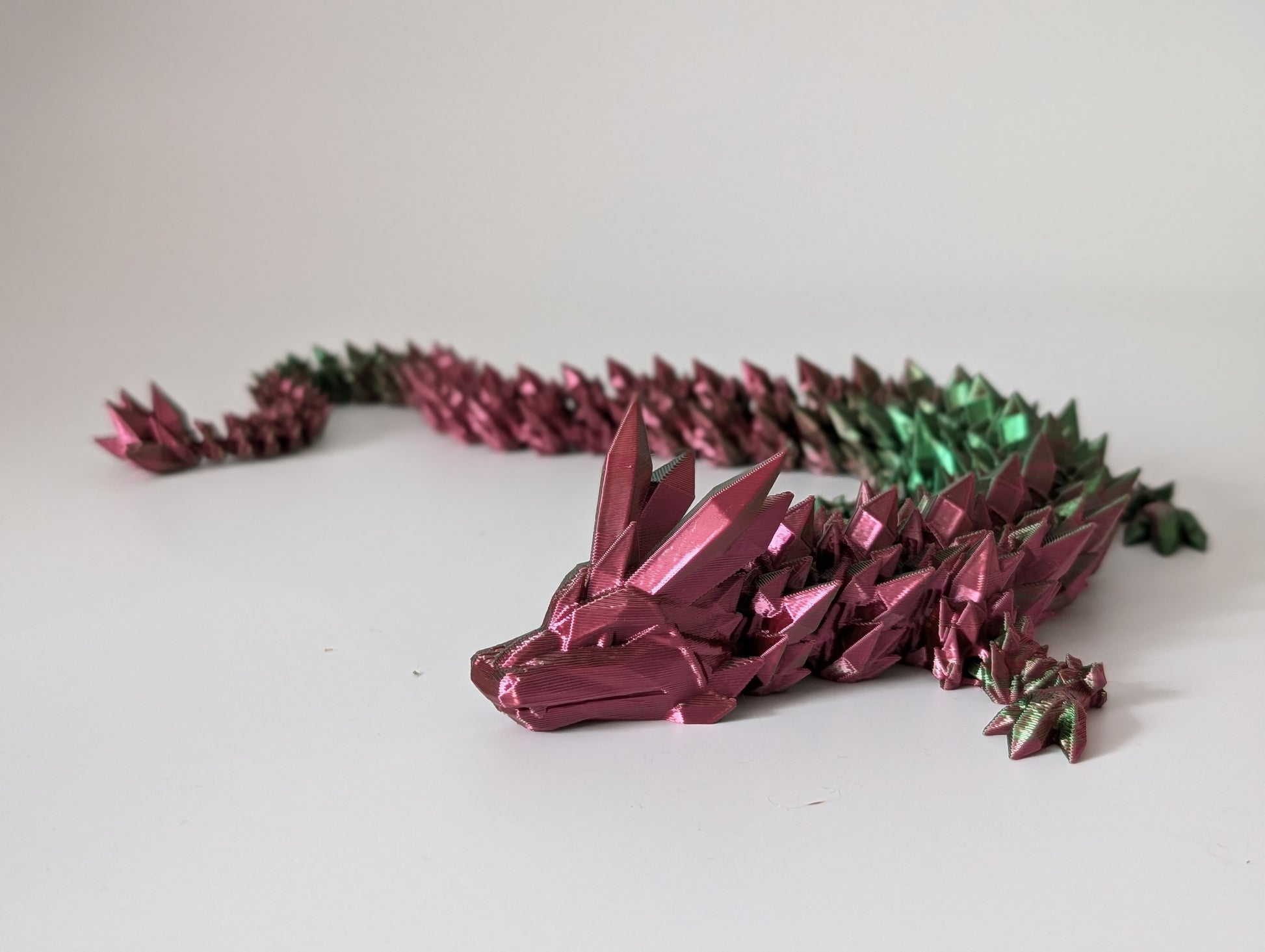 Crystal Dragon – articulated 3D printed dragon, product photo 3 of 7