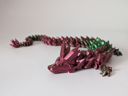 Crystal Dragon – articulated 3D printed dragon, product photo 3 of 7