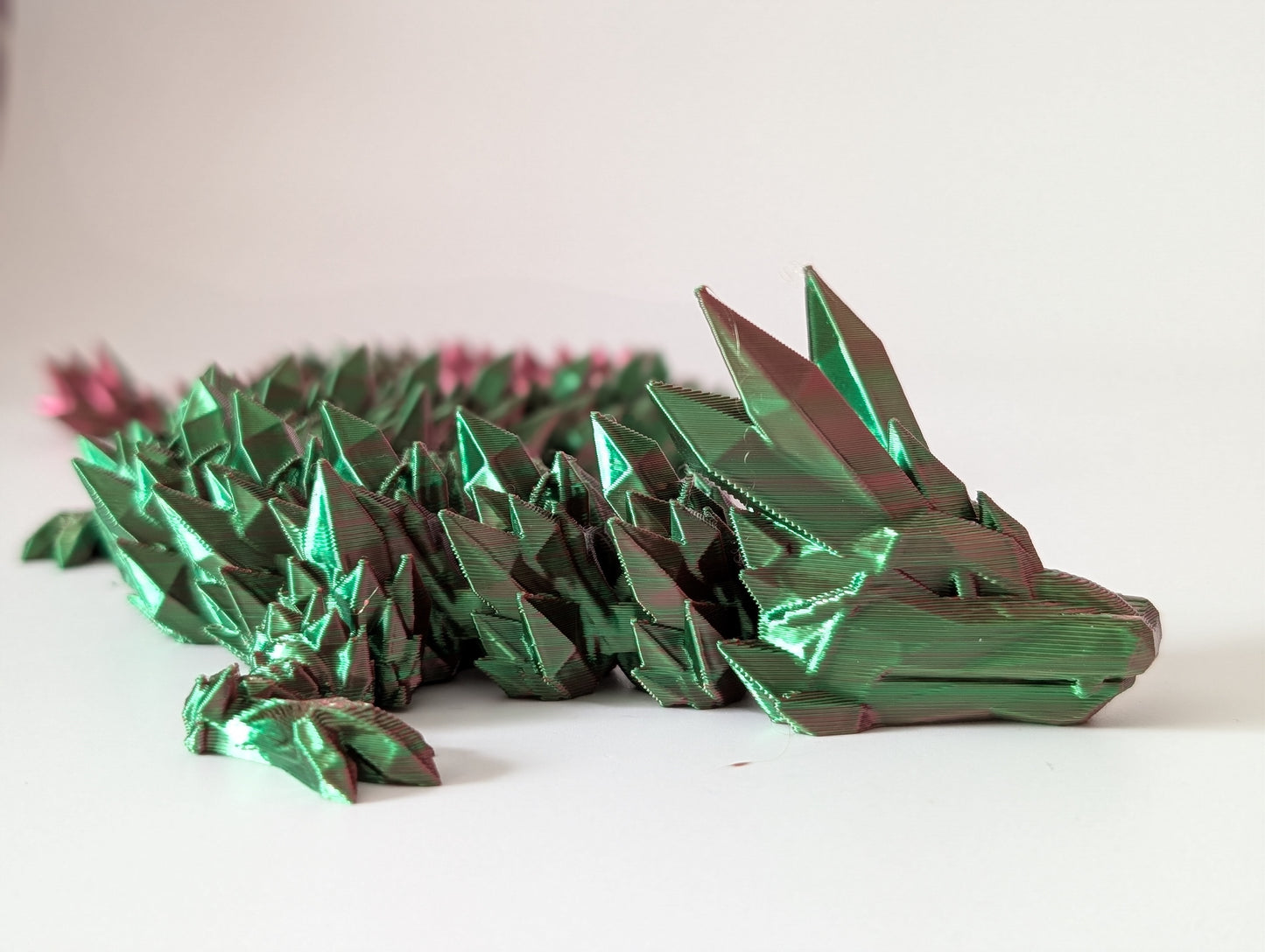 Crystal Dragon – articulated 3D printed dragon, product photo 4 of 7