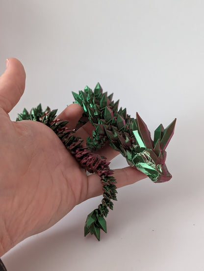 Crystal Dragon – articulated 3D printed dragon, product photo 5 of 7