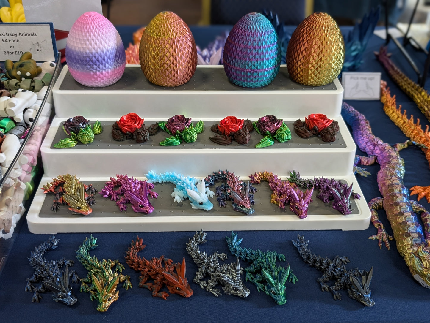 Crystal Dragon – articulated 3D printed dragon, product photo 6 of 7
