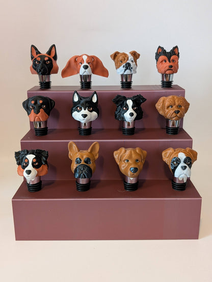 Dog Wine Bottle Stopper – 3D printed dog breed, product photo 1 of 8