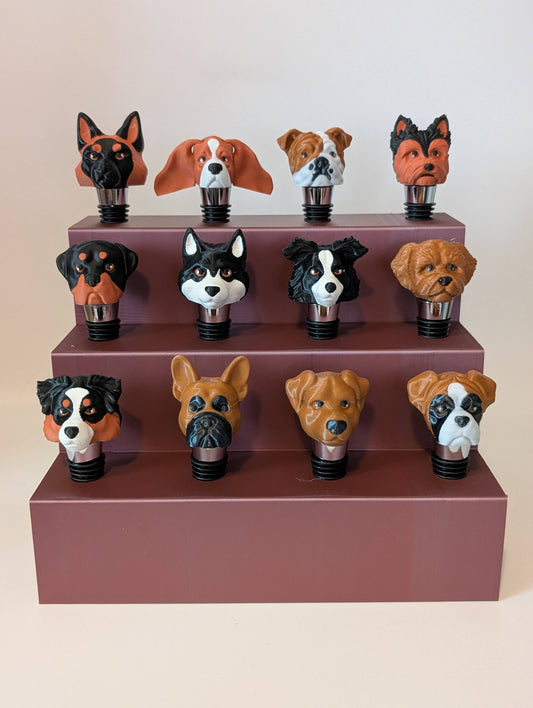 Dog Wine Bottle Stopper – 3D printed dog breed, product photo 1 of 8