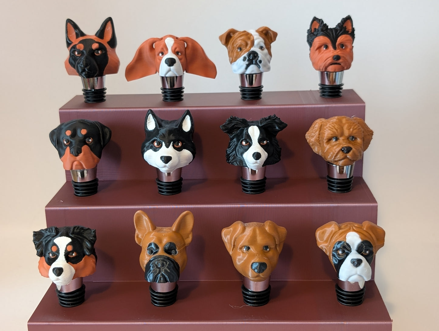 Dog Wine Bottle Stopper – 3D printed dog breed, product photo 3 of 8
