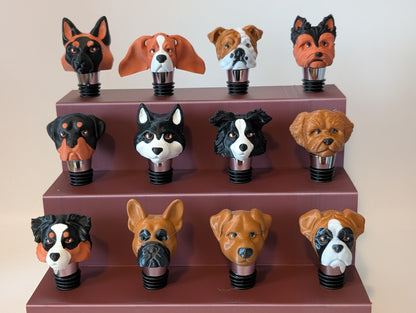 Dog Wine Bottle Stopper – 3D printed dog breed, product photo 3 of 8
