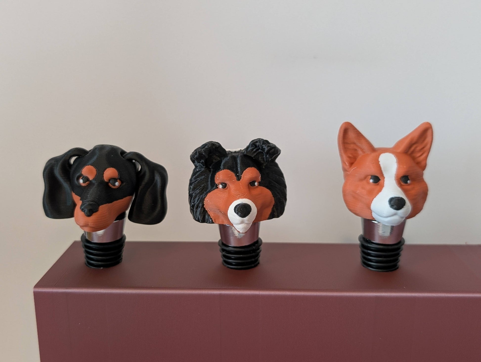 Dog Wine Bottle Stopper – 3D printed dog breed, product photo 5 of 8