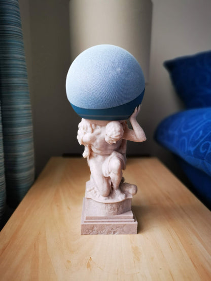 Alexa Echo & Echo Dot 4th/5th gen. stand - Hercules / Atlas statue | Desk mount holder for Amazon echo speaker generation 4/5