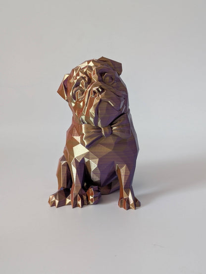 Low-Poly Dog Ornament – geometric 3D printed dog breed, product photo 1 of 11