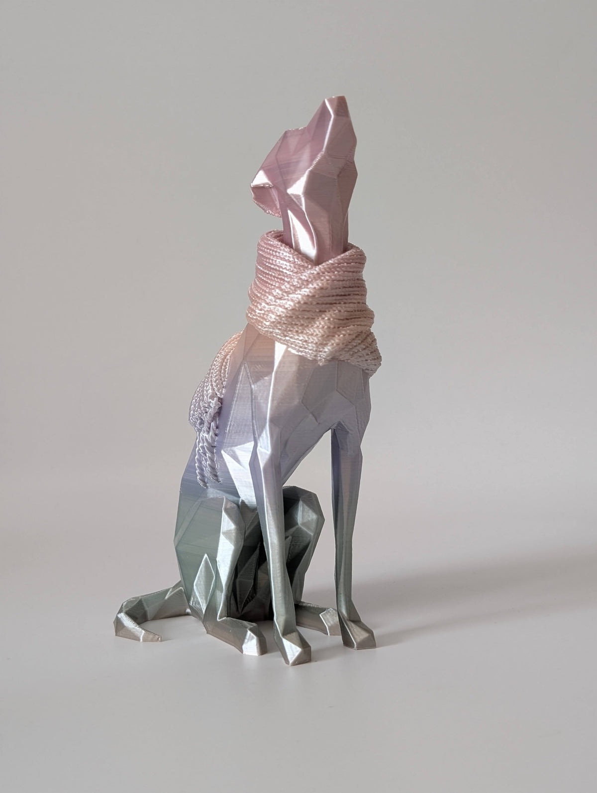 Low-Poly Dog Ornament – geometric 3D printed dog breed, product photo 2 of 11