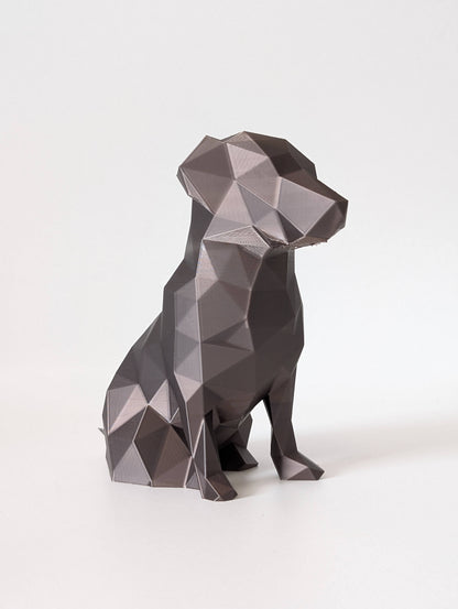 Low-Poly Dog Ornament – geometric 3D printed dog breed, product photo 4 of 11